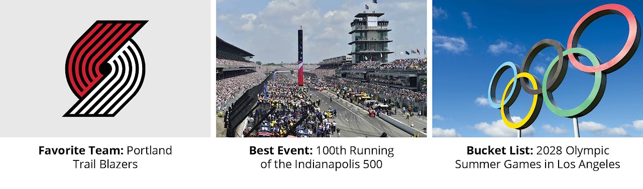 Trent Staley Portland Trail Blazers 100th Running of the Indianapolis 500 2028 Olympic Summer Games in Los Angeles